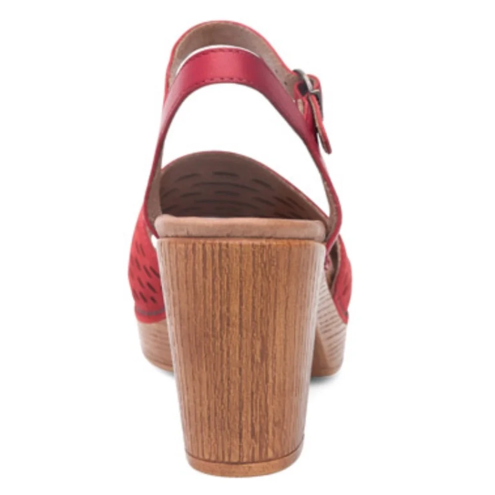 NIB $150 Dansko Denita Sandals in Red Nubuck - size 12!